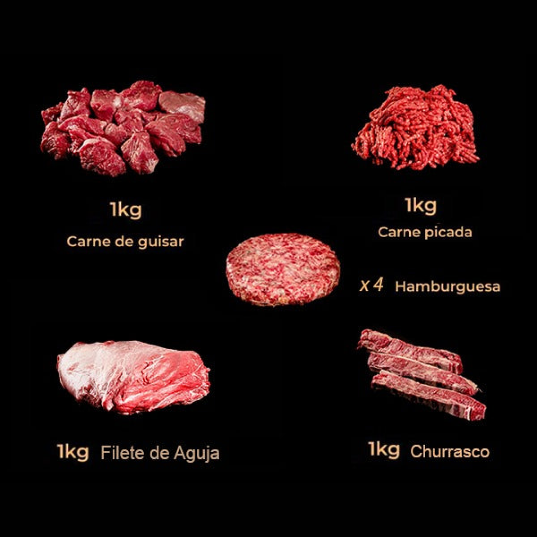 Lote de carne madurada de vaca de caserío