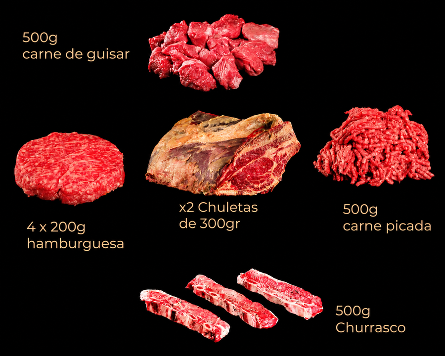 Lote de Carne Madurada Vaca Salvaje Raza Betizu